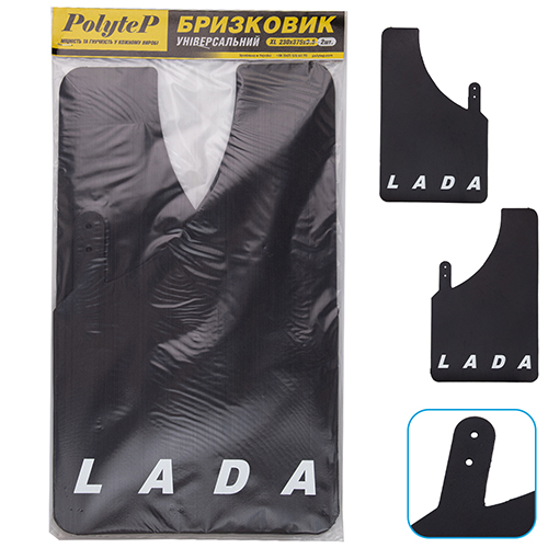 Брызговики "Sport Master" XL 230*375 LADA черный 2шт (70074)