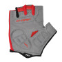 Велорукавиці Grey's з короткими пальцями та гелевими вставками, чорно-червоні L