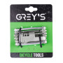 Мультитул Grey's 2/2.5/3/4/5/6/8мм, пласка викрутка/Philips, витискач ланцюга, лопатка