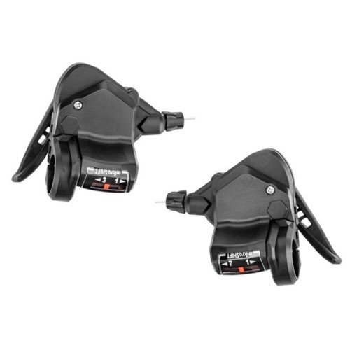 Манетки MicroSHIFT 3x7s (пара) с индикатором, тросики L2140/1700