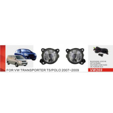 Протитуманні фари VW Polo 4 2005-09, Transporter T5, VW-269, 9006-12V55W, ел.проводка