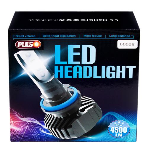 Лампы PULSO S1 PLUS HB4 9006 LED-chips CSP 9-32v2*20w 4500Lm 6500K