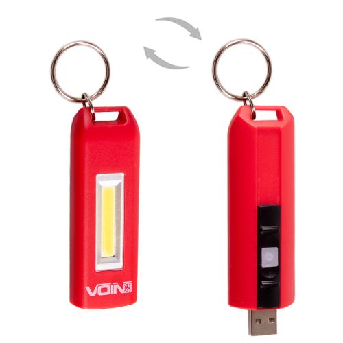 Ліхтарик-брелок VOIN VL-92, 0,5W-COB АКБ100mAh