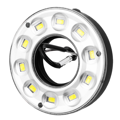 Ліхтар кемпінг BL-981-10SMD, петля для підвісу, карабін, 3хААА