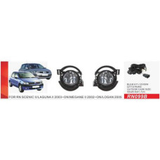 Протитуманні фари Renault Logan 2005, Scenic II, Laguna II , Megane II, RN-099B, H11-12V55W, ел.проводка