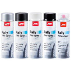 APP Фарба аерозольна Rally Color Spray, чорний блиск 600ml