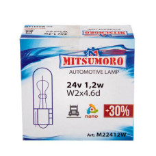 Автолампа MITSUMORO W1,2W 24 v 1,2w W2x4.6d (панель приладів) Автолампа MITSUMORO W1,2W 24 v 1,2w W2x4.6d (панель приладів)