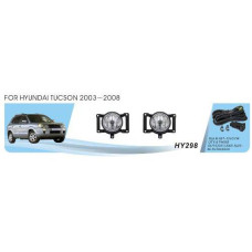 Протитуманні фари Hyundai Tucson, 2003-08, HY-298, 881-12V27W, ел.проводка