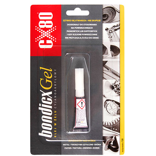 Клей цианокриловий (суперклей) CX-80 , bondicx gel 3g