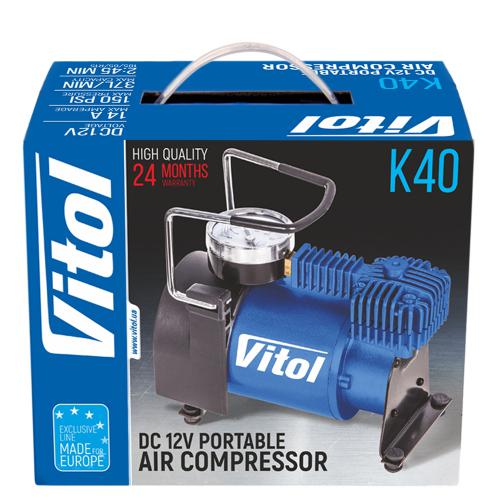 Компрессор ViTOL К-40 10 атм. 14Amp 37л прикуриватель