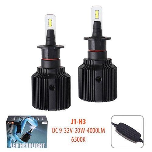 Лампи PULSO J1, H3, LED-chips CSP, 9-32v2*20w, 4000Lm, 6500K