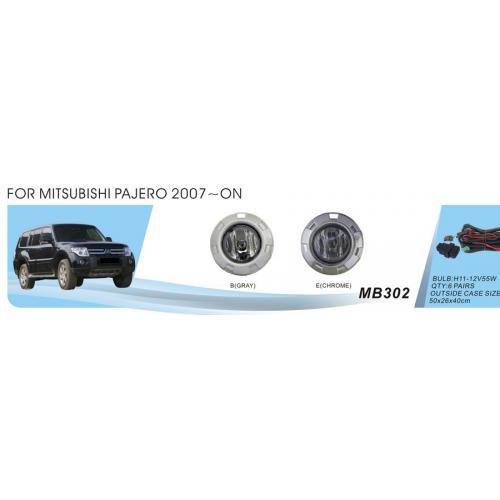 Протитуманні фари Mitsubishi Pajero 2007-09, MB-302B, H11-12V55W, ел.проводка