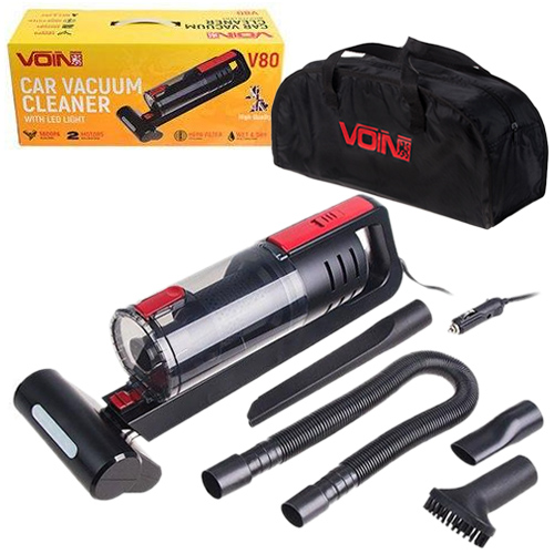 Пылесос "VOIN" V-80 120W, Turbo щетка, Led фонарь, влажная и сухая чистка, сумка (V-80)