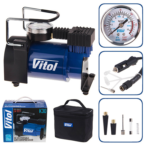 Компрессор ViTOL К-30 10 атм. 14Amp 37л прикуриватель