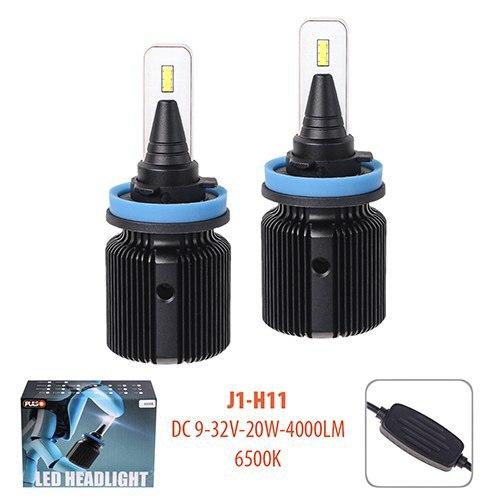 Лампи PULSO J1, H11, LED-chips CSP, 9-32v2*20w, 4000Lm, 6500K