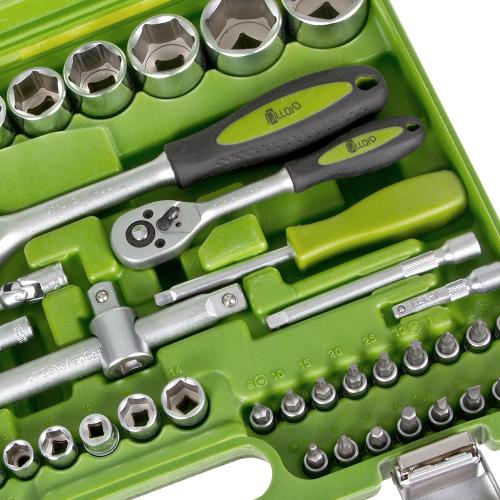 Універсальний набір головок і ключів 1/4" & 1/2", 82 предмети. Alloid (НГ-4082П)