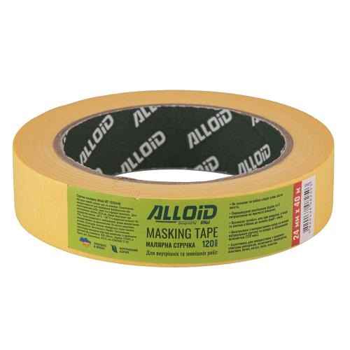 Стрічка малярська 24мм х 40м, 120мкм Alloid (MT-1202440)