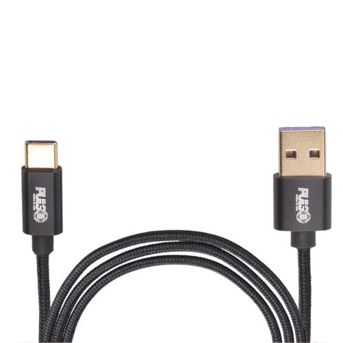 Кабель VOIN CC-1101C BK USB - Type C 5А, 1m, black (супер швидка зарядка/передача даних) (CC-1101C B