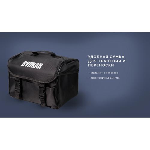 Компресор Вулкан КА-В12122 10 атм. 25Amp 90л клеммы шланг 7,5м с дефлятором Ліхтар 2 цилиндра