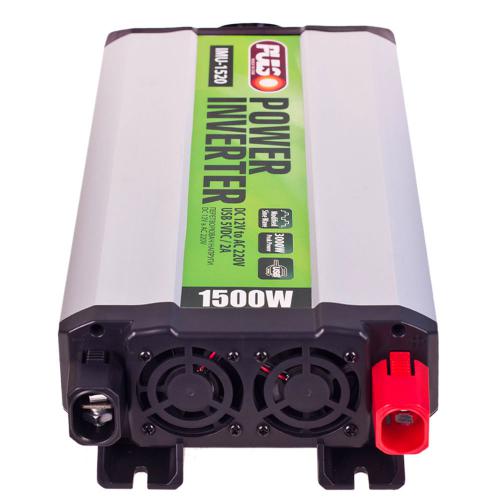 Перетворювач напруги PULSO, IMU-1520, 12V-220V, 1500W, USB-5VDC2.0A, мод.хвиля, клеми