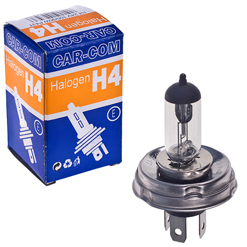 Лампа CAR-COM галогенна H4 P45t - 12V-100, 90W
