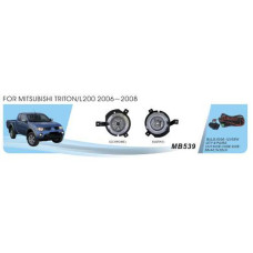 Протитуманні фари Mitsubishi Triton, L200 2006-08, MB-539B, 9006-12V55W, ел.проводка
