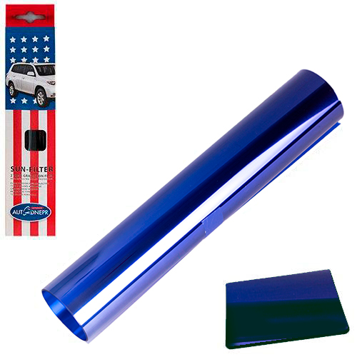 Плівка на лобове скло проста Autodnepr 0.2x1.5m Blue