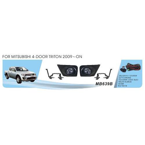Протитуманні фари Mitsubishi Triton, L200 2009-13, MB-639B, H11-12V55W, ел.проводка