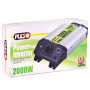 Перетворювач напруги PULSO, IMU-2020, 12V-220V, 2000W, USB-5VDC2.0A, мод.хвиля, клеми