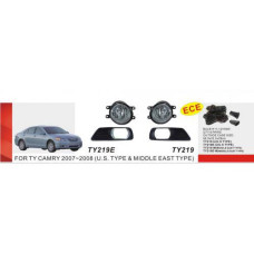 Протитуманні фари Toyota Camry 40 2006-09, TY-219Е-U, H11-12V55W, ел.проводка