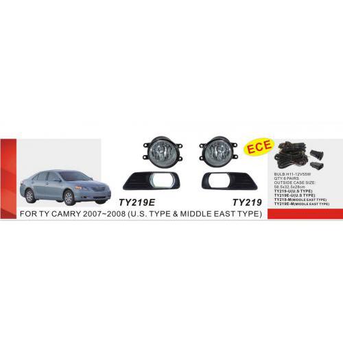 Протитуманні фари Toyota Camry 40 2006-09, TY-219Е-U, H11-12V55W, ел.проводка