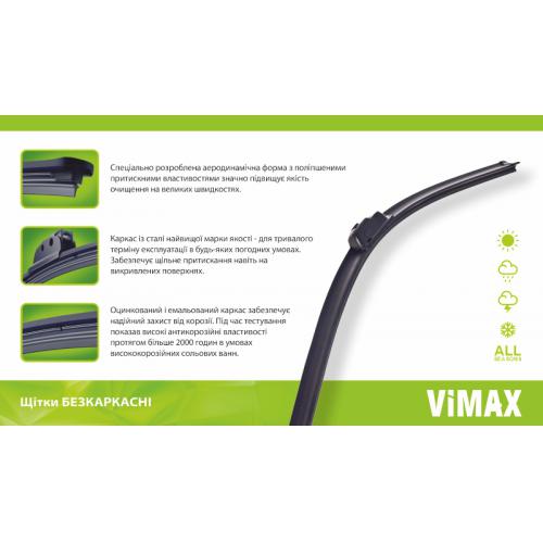 Щітка склоочищувача безкаркасна VIMAX 19" (480 мм)