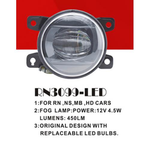 Протитуманні фари Renault, HD, NS, MB, SZ Cars, RN-3099L, LED-12V4.5W450Lm, ел.проводка