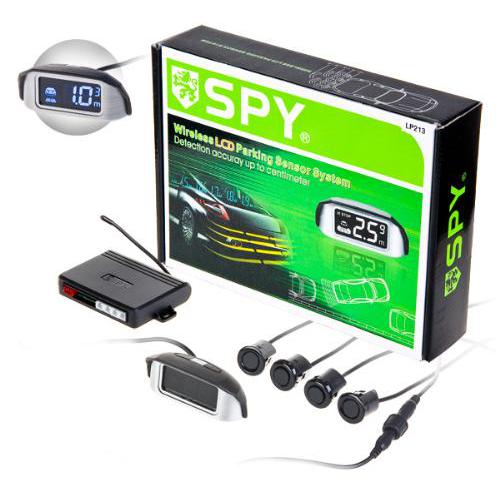 Паркувальна система SPY LP-213, LCD, 4 датчики D=18мм, конектор, Radio, звук. Сигнал-вкл, викл, чорний, чорн