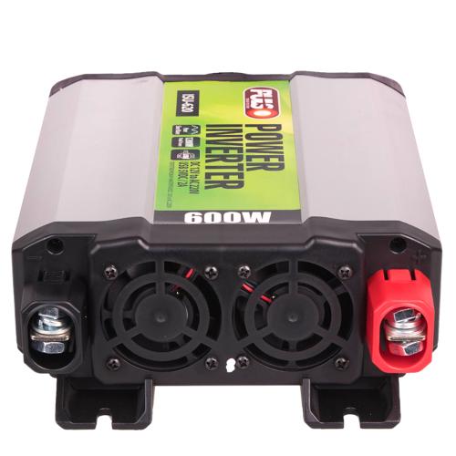 Перетворювач напруги PULSO, ISU-620, 12V-220V, 600W, USB-5VDC2.0A, син.хвиля, клеми