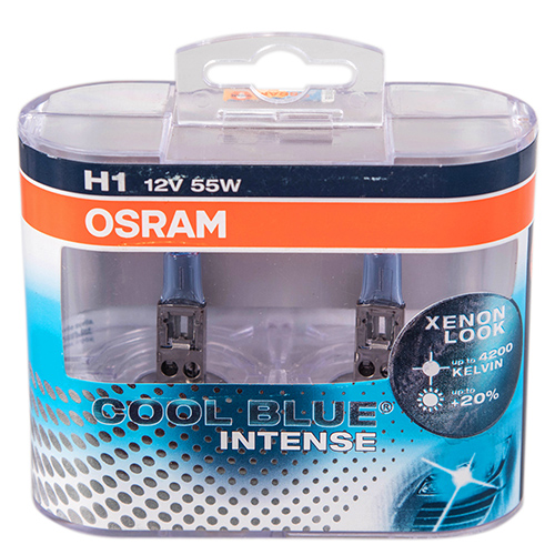 Автолампа OSRAM Cool Blue Intense +20% H1 12V 55W P14.5s