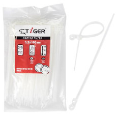 Хомут пластиковий Tiger ТСТ W3.2 х 160 MH 100 шт., уп. бiлiий кiльце Хомут пластиковий Tiger ТСТ W3.2 х 160 MH 100 шт., уп. бiлiий кiльце