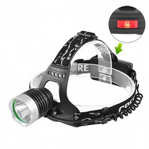 Фонарь налобный Police XQ-15-T6, ЗУ 220V/12V, 2x18650, signal light, Box (XQ-15-T6)