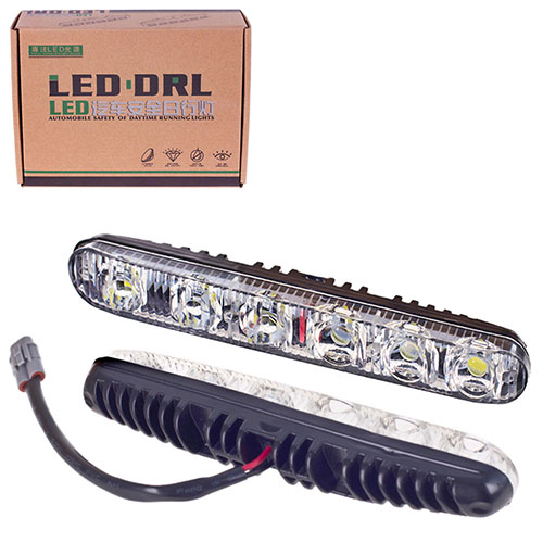 Фари дод., денного світла XS-006 DRL 16 6LED, 4W, 12V, пластик, 190*26мм, з поворотом 09480