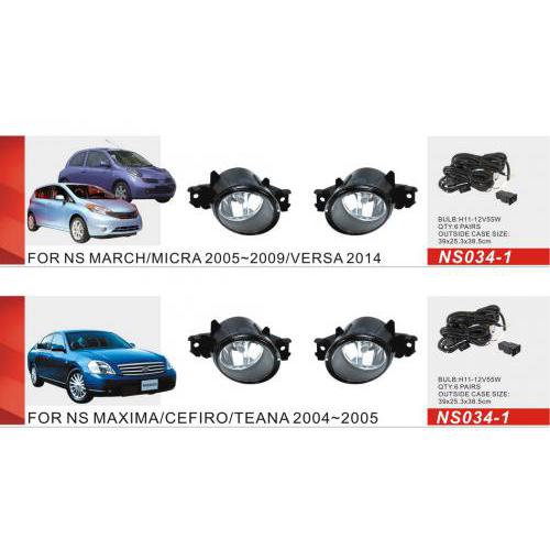 Протитуманні фари Nissan Cars, NS-034L, LED-12V9W+LED-1W, 2в1, ел.проводка