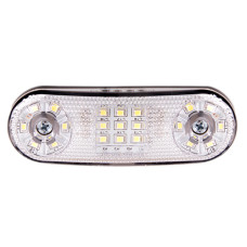 Повторювач габариту "ISIKSAN" 21 LED 12, 24V овал бiлий