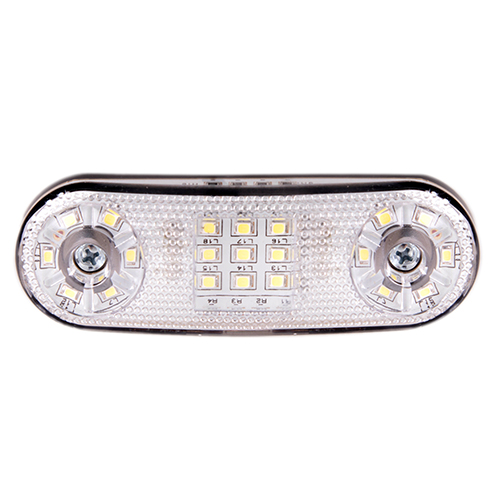 Повторювач габариту "ISIKSAN" 21 LED 12, 24V овал бiлий
