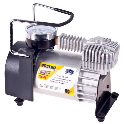 Компрессор Ураган КА-У12050 10 атм. 15Amp 40л прикур.+переходник