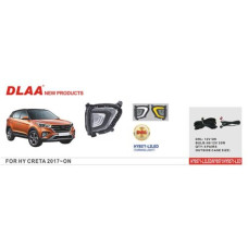 Протитуманні фари Hyundai IX25, CRETA, 2017-, HY-9571-LED, DRL+Повороти, ел.проводка