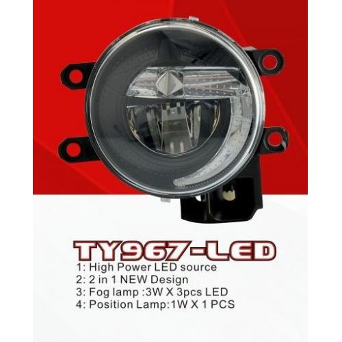Протитуманні фари Toyota Cars, TY-967L, LED-12V9W+2W, FOG+Position Lamp, ел. проводка