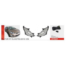 Протитуманні фари Hyundai Elantra, 2014-16, HY-691W, H8-35W, ел.проводка