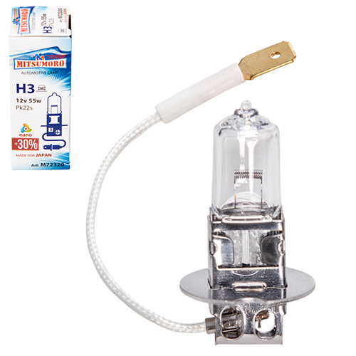 Автолампа MITSUMORO Н3 12v 55w Pk22s (ВТФ)
