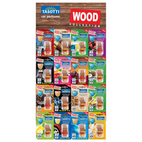 Ароматизатор пробковий на дзеркало Tasotti, серія "Wood" MIX 7мл