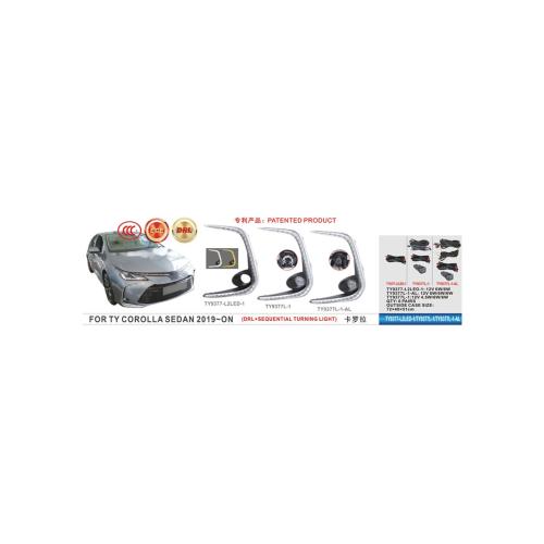 Протитуманні фари Toyota Corolla SD 2018-, TY-9377L-1, H8-12V35W+DRL-6W, 6W, FOG+DRL+TURN, ел.проводка