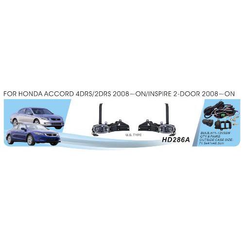 Протитуманні фари Honda Accord, 2008-11, HD-286A, U.S TYPE, H11-12V55W, ел.проводка